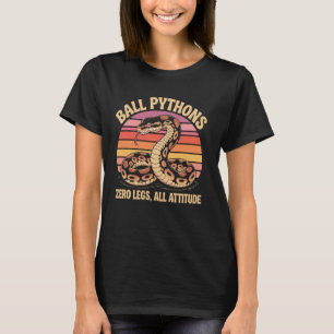 Ball Pythons Null Beine alle Einstellung Schlange T-Shirt