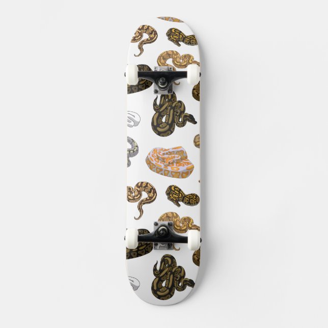 Ball-Pythonschlange-Schlange verwandeln Muster Skateboard (Vorderseite)