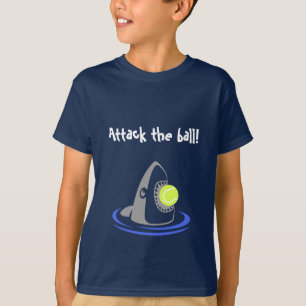 Ball-Shark-Angriff mit Text T-Shirt