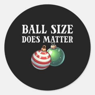 Ball Size ist das unerhörte Weihnachtsgebäck der F Runder Aufkleber
