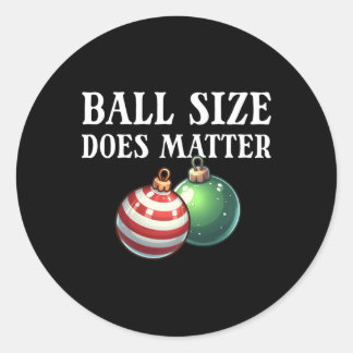 Ball Size ist das unerhörte Weihnachtsgebäck der F Runder Aufkleber