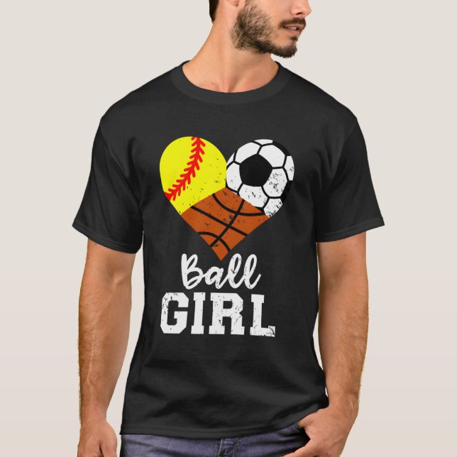 Ball Softball Soccer Basketball T-Shirt (Vorderseite)
