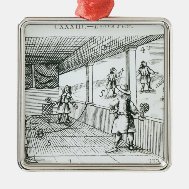 Ball-Spiel Silbernes Ornament (Vorne)