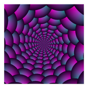 Ball Spiral in Pink Blau und Lila Perfektes Poster
