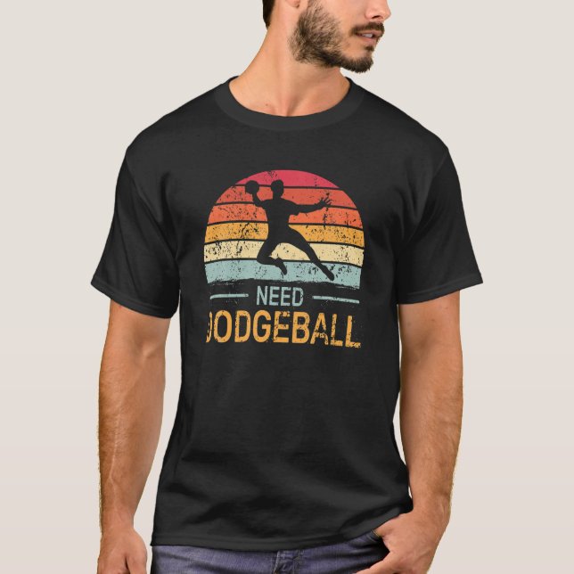 Ball Sport braucht Dodgeball Player für Männer Vin T-Shirt (Vorderseite)