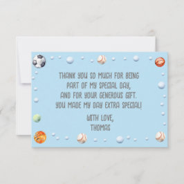 Ball Sports Kindergeburtstag Dankeskarte