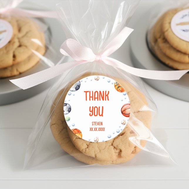 Ball Sports Kindergeburtstag Runder Aufkleber (Von Creator hochgeladen)