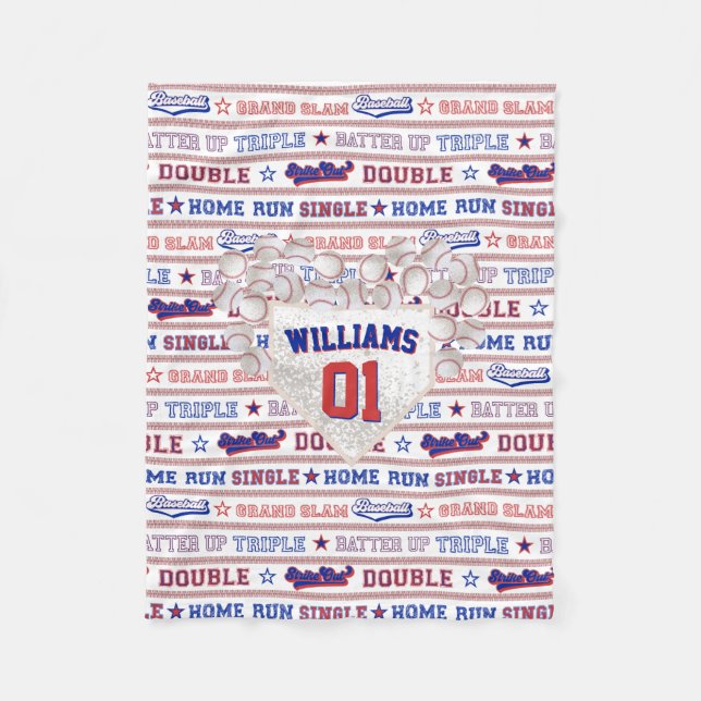 Ball Stitch - Baseball Fleecedecke (Vorderseite)