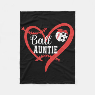 Ball Tante Baseball Fußball Spieler Herz Liebe _1 Fleecedecke