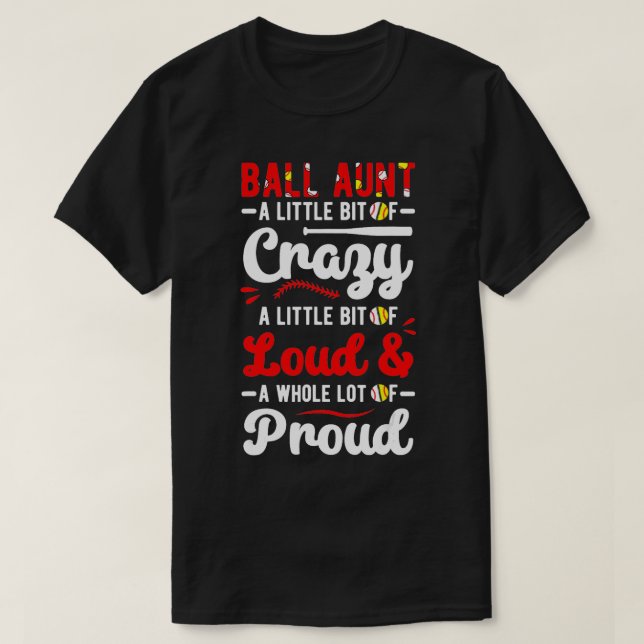 Ball Tante Loud Baseball Softball Tante Ballers T-Shirt (Design vorne)