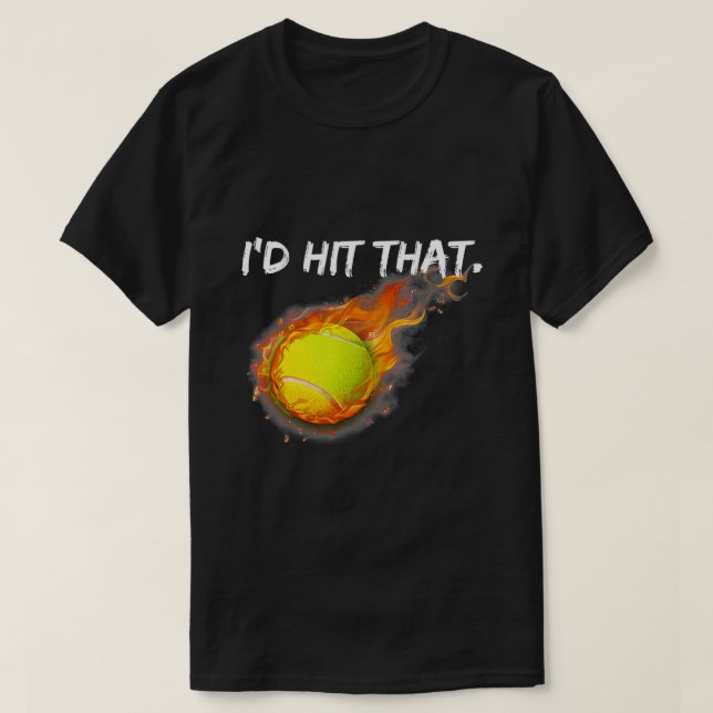 Ball Tennis Player Id trifft auf Tennis T-Shirt (Design vorne)
