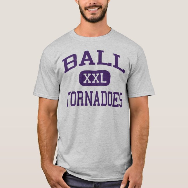 Ball - Tornados - Highschool - Galveston Texas T-Shirt (Vorderseite)