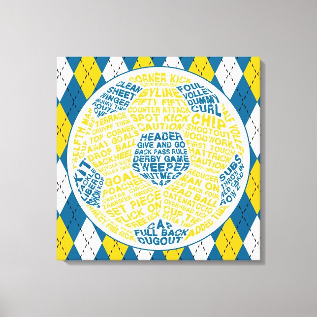 Ball Typografy Box Leinwand (Vorderseite)