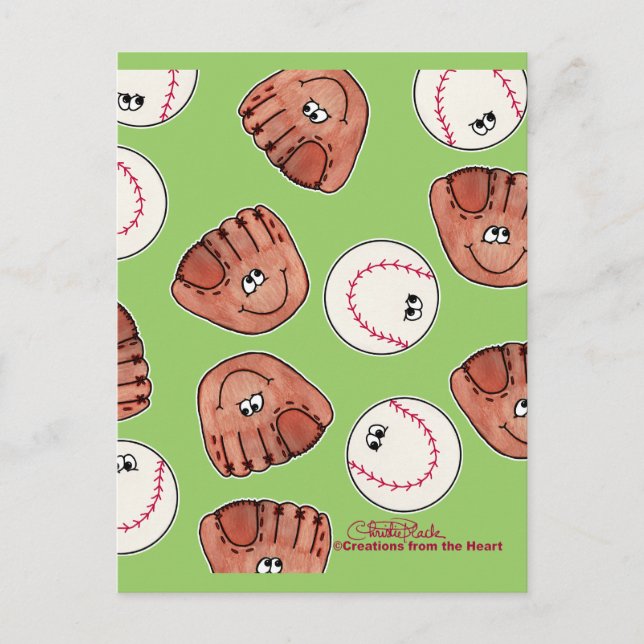 Ball- und HandschuhCollage Postkarte (Vorderseite)