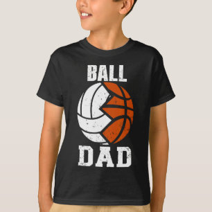 Ball Vater Fun Volleyball Basketball Vater T-Shirt