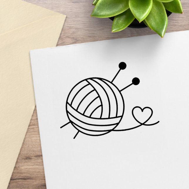 Ball von Strickgarn Gummistempel (Von Creator hochgeladen)