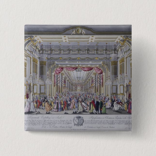 Ball, welche der Krönung von Leopold folgt Button (Vorderseite)