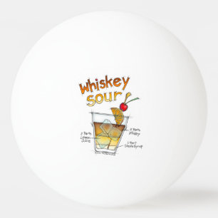 BALL-WHISKY-SAURE REZEPT-COCKTAIL-KUNST DES TISCHTENNISBALL