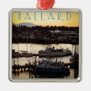 Ballard Boote Silbernes Ornament