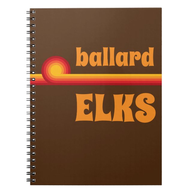 Ballard Elks Retro Rainbow Notizblock (Vorderseite)