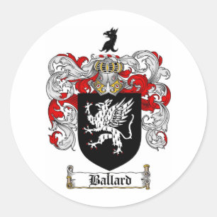 BALLARD-FAMILIENWAPPEN - BALLARTCOAT VON WAFFEN RUNDER AUFKLEBER