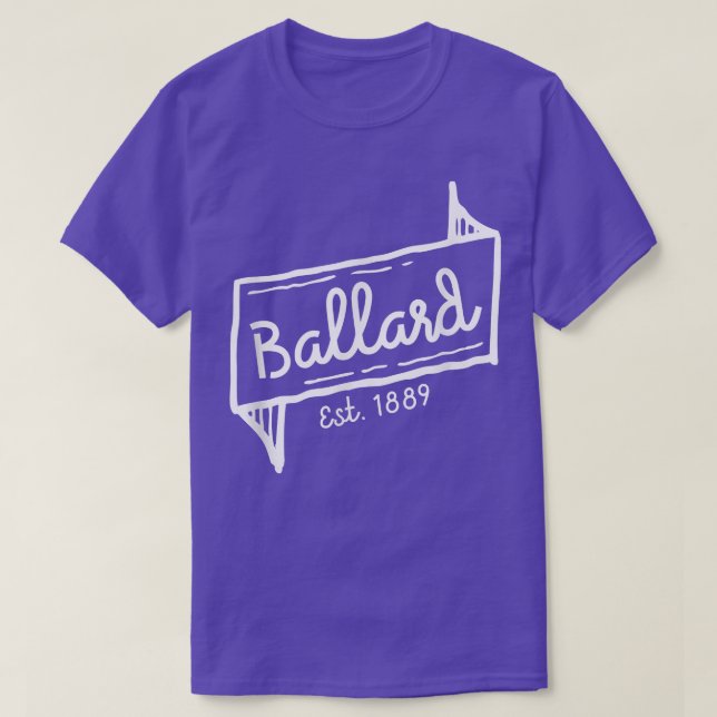 Ballard Seattle Washington Est  T-Shirt (Design vorne)