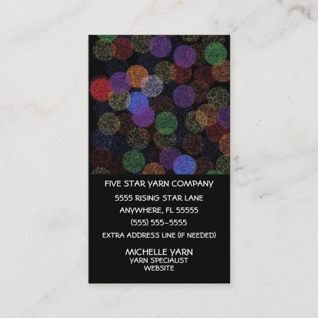Bälle aus Yarn Art Visitenkarte (Vorderseite)