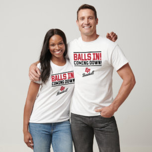 Bälle herein! Unten kommen! Einseitig (auf hellem T-Shirt