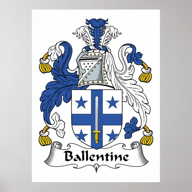 Ballentine Familienwappen Poster (Vorne)