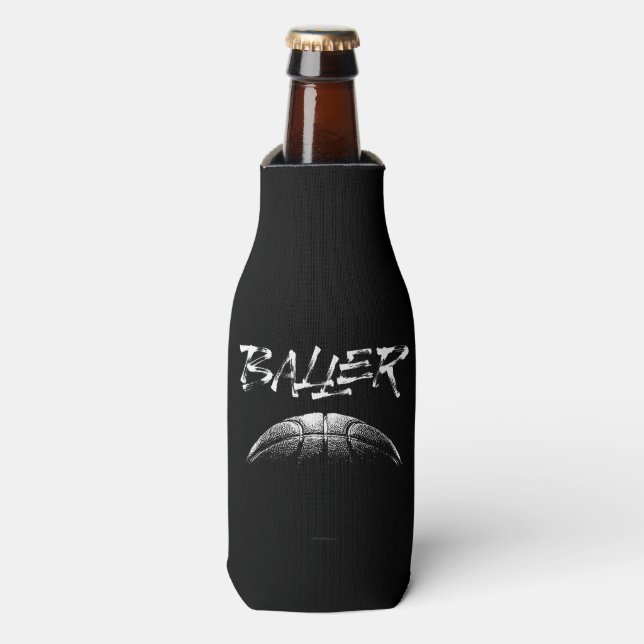Baller (Basketball) Flaschenkühler (Flaschenvorderseite)