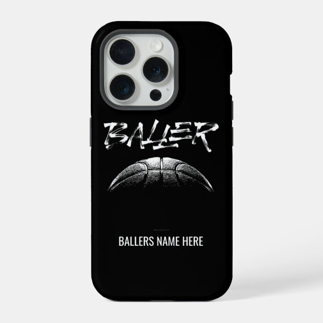 Baller (Basketball) iPhone Hülle (Rückseite)