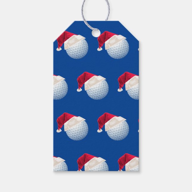 Baller Christmas Golf Santa Sports Geschenkanhänger (Vorderseite)