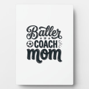 Baller Coach Mom Vintage Fußball-Shirt Design_1 Fotoplatte