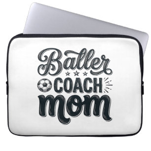 Baller Coach Mom Vintage Fußball-Shirt Design_1 Laptopschutzhülle