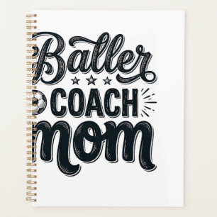 Baller Coach Mom Vintage Fußball-Shirt Design_1 Planer