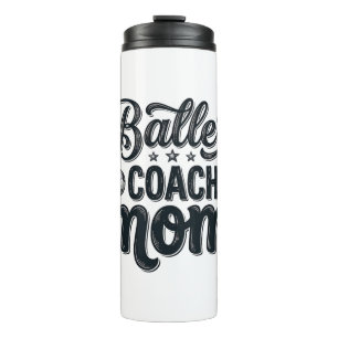 Baller Coach Mom Vintage Fußball-Shirt Design_1 Thermosbecher
