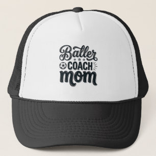 Baller Coach Mom Vintage Fußball Shirt Design_1 Truckerkappe