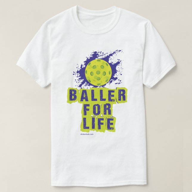 "Baller für das Leben" Pickleball Shirt (Design vorne)