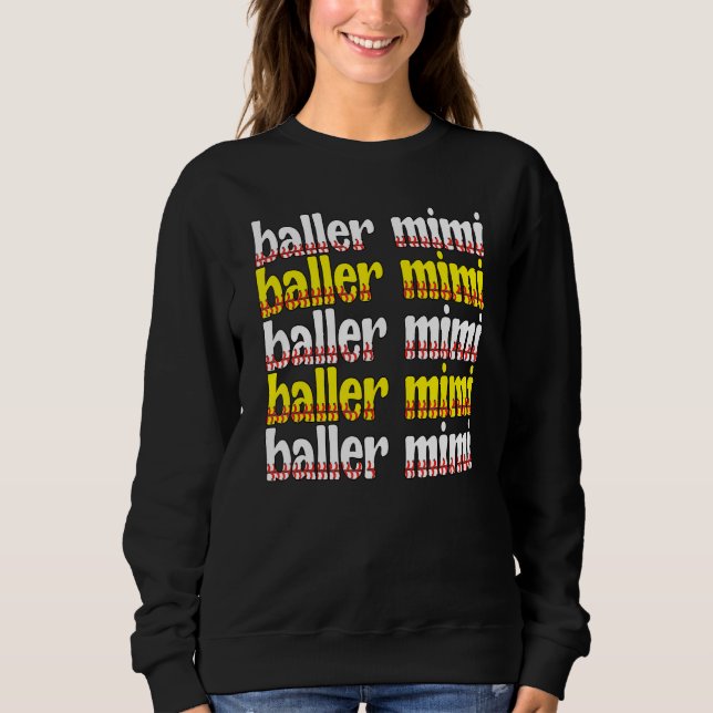Baller Mimi Softball Baseball Mimi Oma Sweatshirt (Vorderseite)