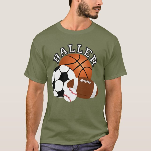 Baller Sports Fan T-Shirt (Vorderseite)
