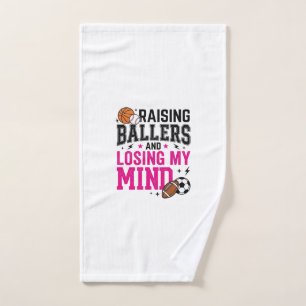 Baller-Trainerin Sport-Mama Vintage T-Shirt Design Handtuch