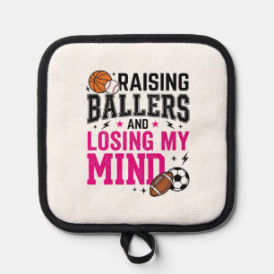 Baller-Trainerin Sport-Mama Vintage T-Shirt Design Topflappen