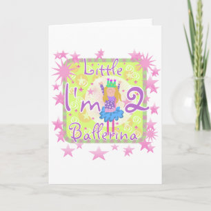 Ballerina 2. Geburtstag - Hemden und Geschenke Karte