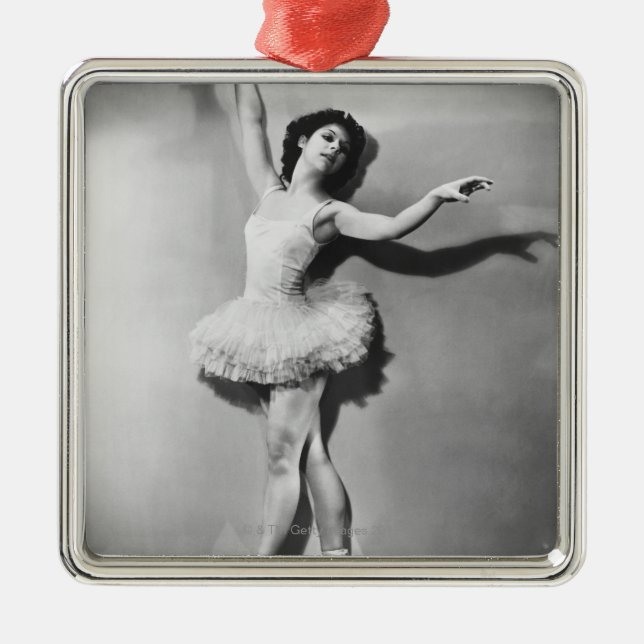 Ballerina 2 silbernes ornament (Vorne)