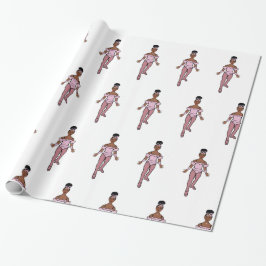 Ballerina 30 x 6 Fuß, glänzendes Wrapping Paper #3 Geschenkpapier