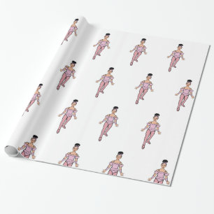 Ballerina 30 x 6 Fuß, glänzendes Wrapping Paper #4 Geschenkpapier