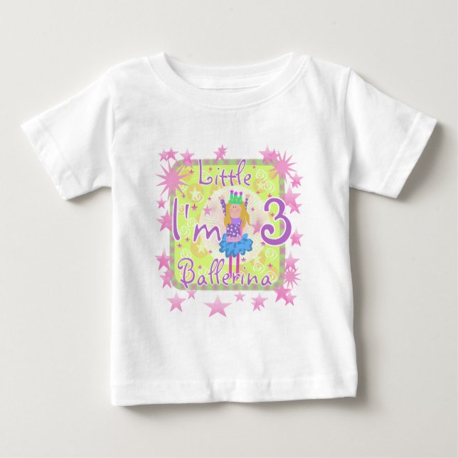 Ballerina 3. Geburtstag - Tshirts und Geschenke (Vorderseite)