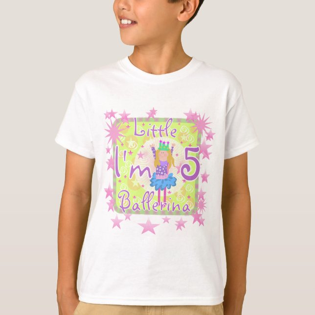 Ballerina 5th Birthday Shirts und Geschenke (Vorderseite)