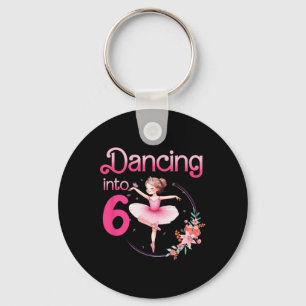 Ballerina 6. Geburtstagsparty Ballet Schlüsselanhänger