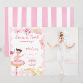Ballerina 8. Geburtstag Foto Einladung